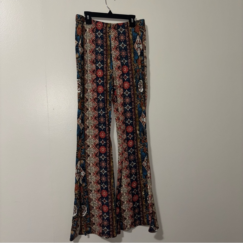 Fashion Nova Multicolor Eloisia Flare Hippie Pants